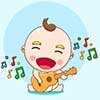 bebe qui joue de la musique
